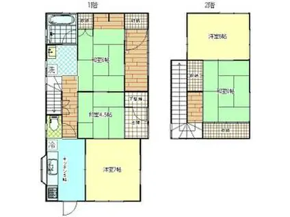 京浜急行電鉄本線 京急田浦駅 徒歩17分 2階建 築27年(5K)の間取り写真