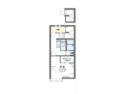 レオネクストBRAND NEW(1K/2階)の間取り写真