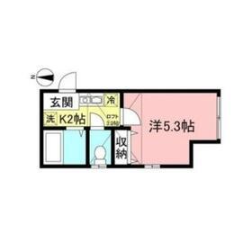 アゼリアガーデンズ向ヶ丘2(1K/1階)の間取り写真