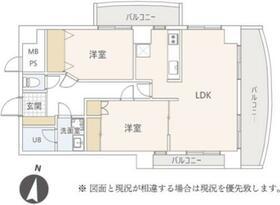 V.I.Pロイヤル氷川台(2LDK/4階)の間取り写真