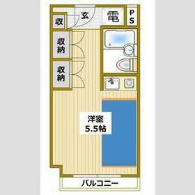 アミティ衣笠(ワンルーム/3階)の間取り写真