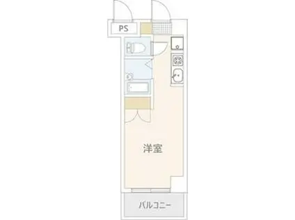 パークサイド石坂(1K/3階)の間取り写真