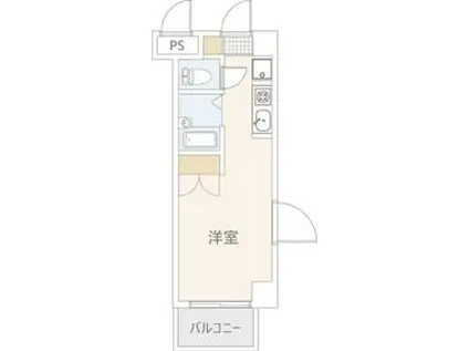 パークサイド石坂(1K/3階)の間取り写真