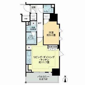 アトラス北品川(1LDK/2階)の間取り写真