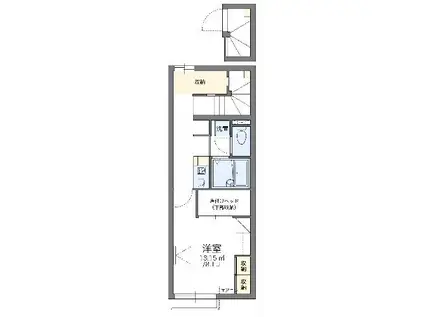レオパレスリッチM(1K/2階)の間取り写真