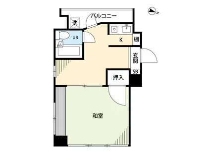 アペックス石神井公園(1DK/4階)の間取り写真