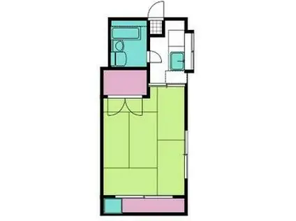 西町ハイツ1(1K/2階)の間取り写真