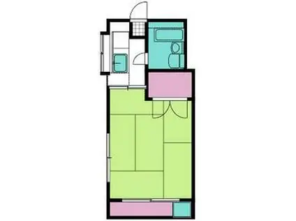 西町ハイツ1(1K/1階)の間取り写真