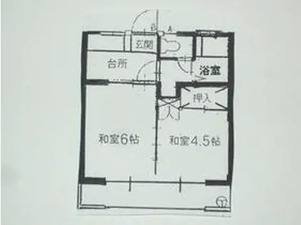 KSハイツ(2K/2階)の間取り写真