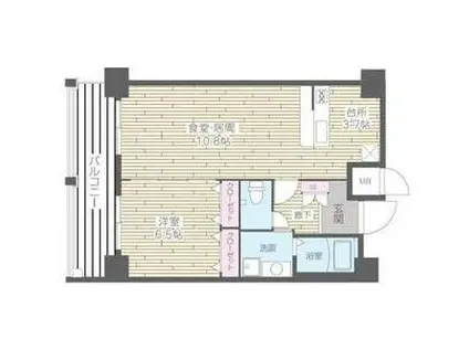 HF四条河原町レジデンス(1LDK/10階)の間取り写真