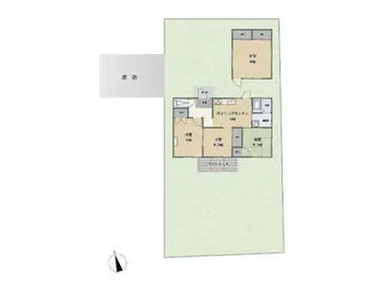 京成電鉄本線 公津の杜駅 徒歩46分 1階建 築55年(3DK)の間取り写真