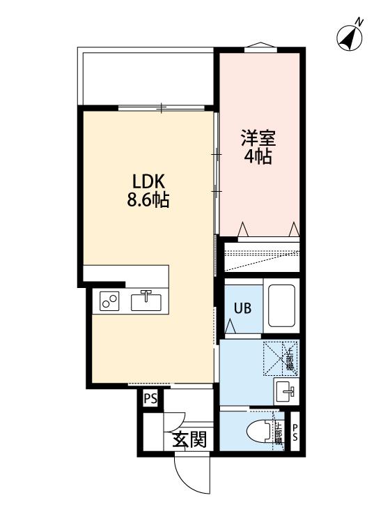 ROBOT HOME 東所沢Ⅳ(1LDK/2階)の間取り写真