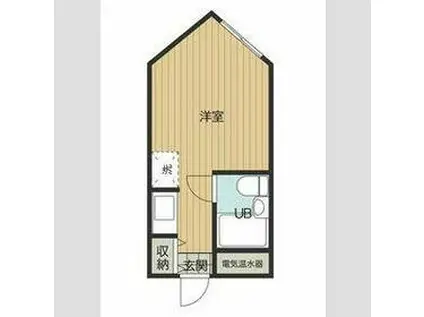 新茂原グリーンパレス(ワンルーム/1階)の間取り写真