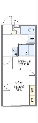 レオパレス泉が丘(1K/1階)の間取り写真