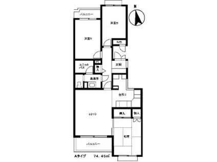 カサ・デ高井戸(3LDK/1階)の間取り写真