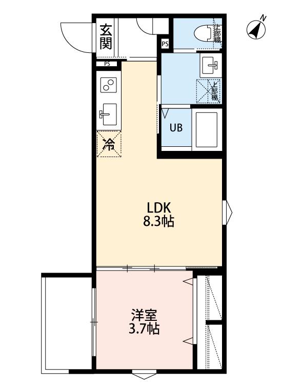 ROBOT HOME 東所沢Ⅴ(1LDK/3階)の間取り写真