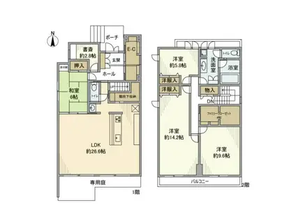 京王電鉄井の頭線 高井戸駅 徒歩17分 2階建 築3年(4LDK)の間取り写真