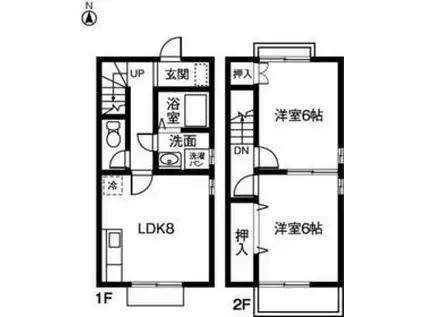 DUPLEX 替地A(2LDK)の間取り写真