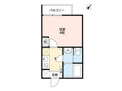 T.A船橋市前原西8丁目ⅢB棟(1K/1階)の間取り写真