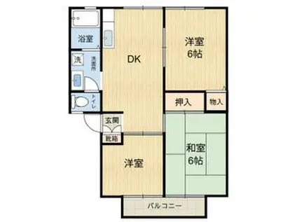 サンビレッヂ新和(3DK/1階)の間取り写真