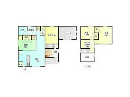 東武鉄道宇都宮線 おもちゃのまち駅 徒歩20分 1階建 築3年(3SLDK)の間取り写真