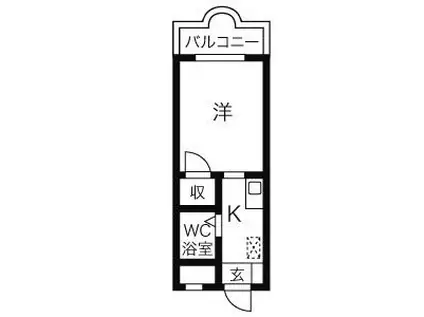 クレールショーワII(1K/2階)の間取り写真