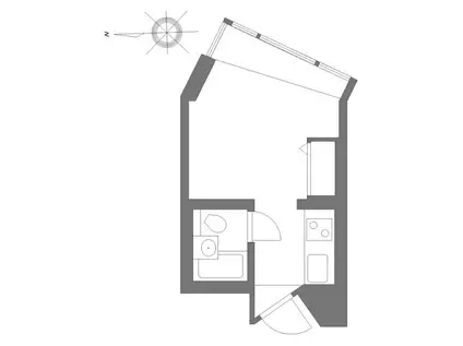 スタジオ 明泉(ワンルーム/2階)の間取り写真