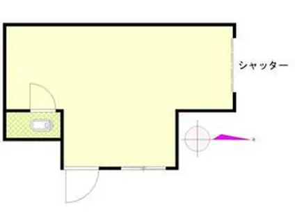 宮コーポ(ワンルーム/1階)の間取り写真