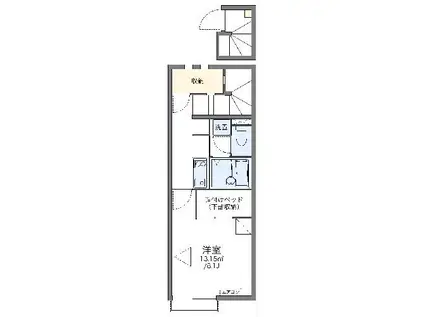 レオネクストながみね(1K/2階)の間取り写真