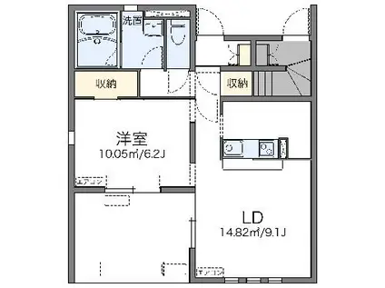 レオネクストコンフォールパレス(1LDK/1階)の間取り写真