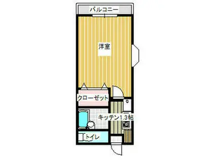 第四まるもビル(1K/3階)の間取り写真