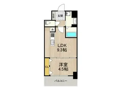 セノアタワー新大阪(1LDK/5階)の間取り写真