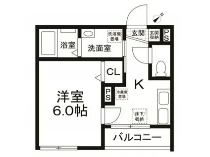 MAISON FOREST(1K/1階)の間取り写真