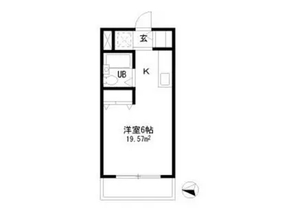 エステート夏見(ワンルーム/2階)の間取り写真