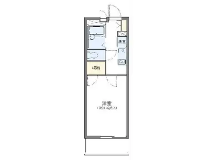 レオパレスグランシャリオ(1K/3階)の間取り写真