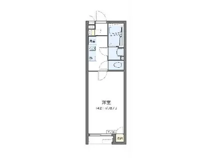 クレイノHANA(1K/1階)の間取り写真
