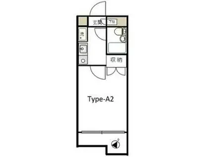 メゾンドール川崎(1K/3階)の間取り写真