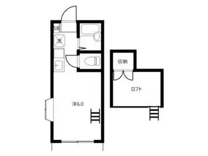 メゾンセレーナ(1K/1階)の間取り写真