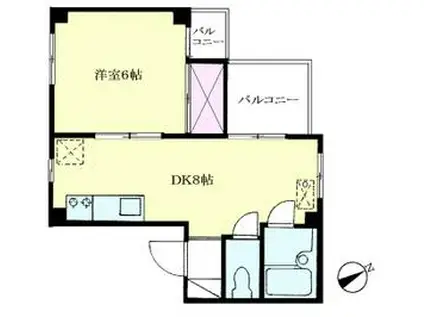 サンジュリア上北沢(1DK/3階)の間取り写真