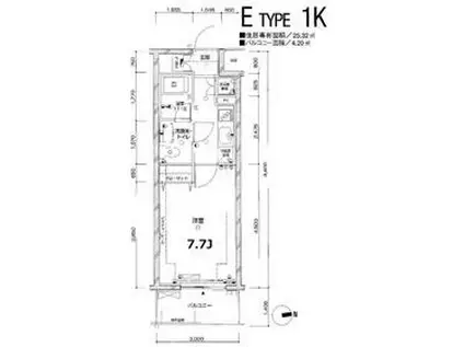 RE VENT高円寺(1K/4階)の間取り写真