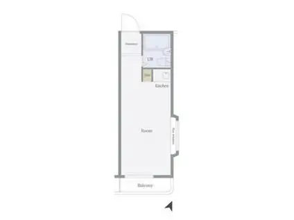 エクセル和田(ワンルーム/2階)の間取り写真