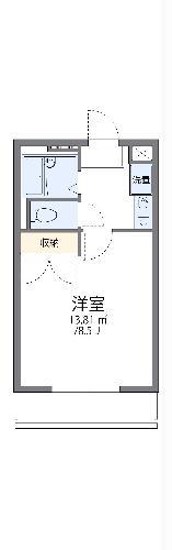 レオパレスベルヴィル湘南(1K/2階)の間取り写真