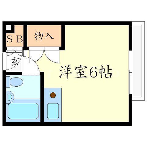 ホワイトハイツ(ワンルーム/1階)の間取り写真