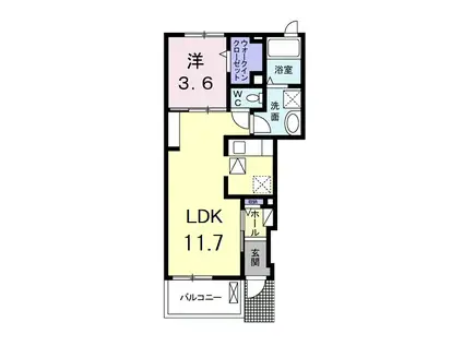 スドラーゴ(1LDK/1階)の間取り写真
