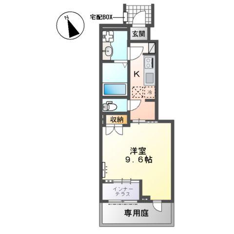 川口市大字安行領根岸 アパート工事(1K/1階)の間取り写真