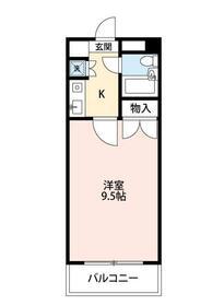 グランコート長津田(1K/1階)の間取り写真