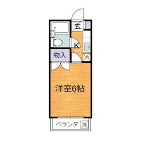 アメニティヒロ(1K/2階)の間取り写真