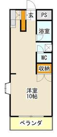 メゾン新栄Ⅲ(ワンルーム/2階)の間取り写真