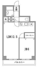 セブンハイツ芝(1LDK/6階)の間取り写真