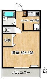 押本ハイツ(1K/2階)の間取り写真